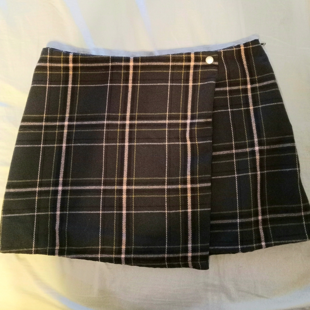 No Boundaries Plaid Mini Skirt